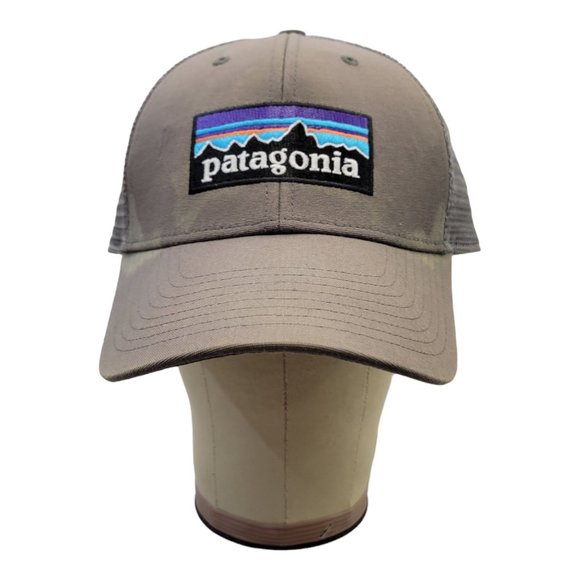 Patagonia Logo Patch Mesh Snapback Cap Trucker Gray Baseball Adjustable Hat - Picture 5 of 11